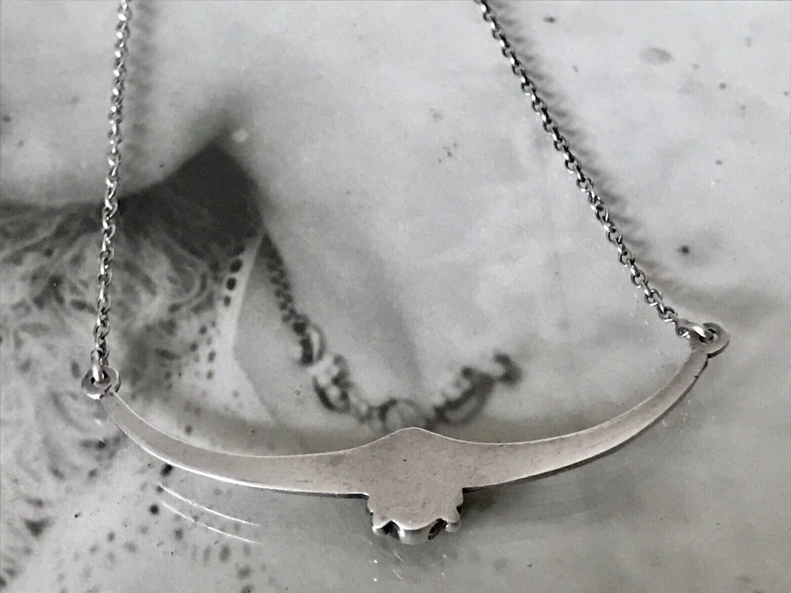 Antik Jugendstil Art Déco 925 Sterling Silber Collier Halskette roter Stein