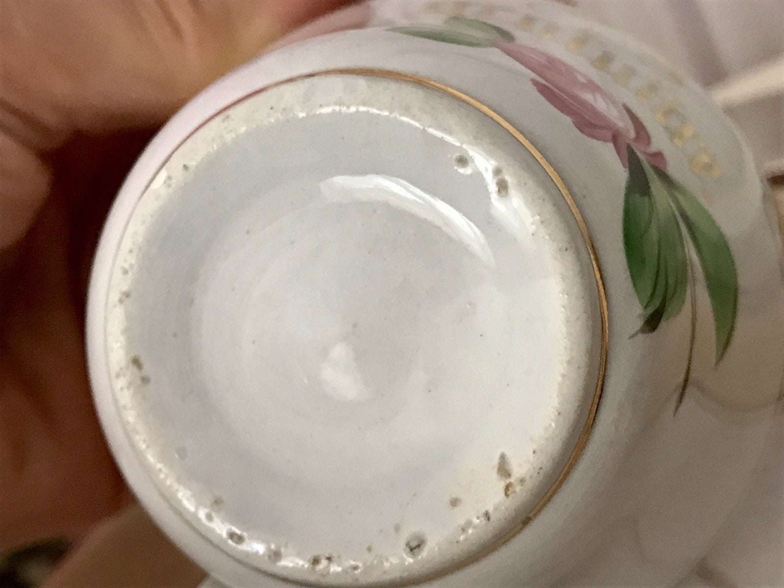Antik Keramik ? Porzellan? Andenken Gedeck Sammeltasse Tasse „Ich gratulire“