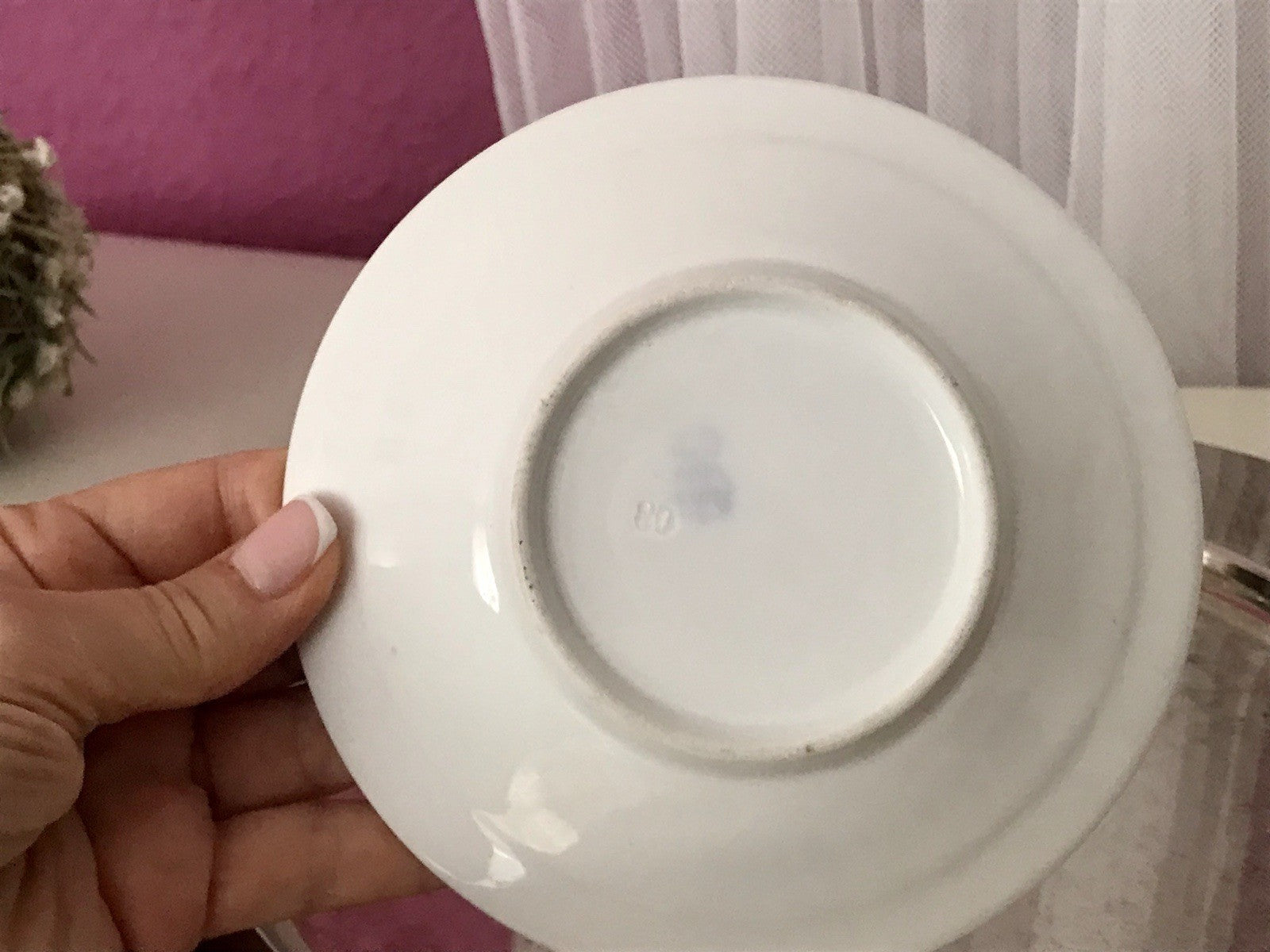 Antik Porzellan Andenken Becher Gedeck Sammeltasse Tasse „Zum Andenken“ Tielsch