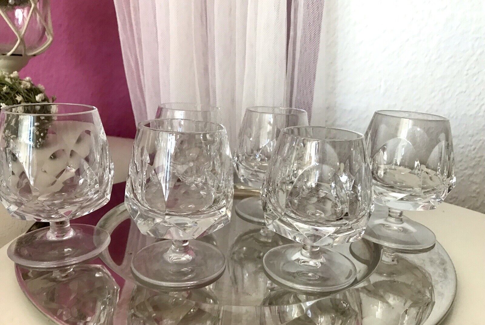 Vintage EDEL 6 Cognacschwenker Cognac Gläser Kristallglas Nachtmann Alexandra