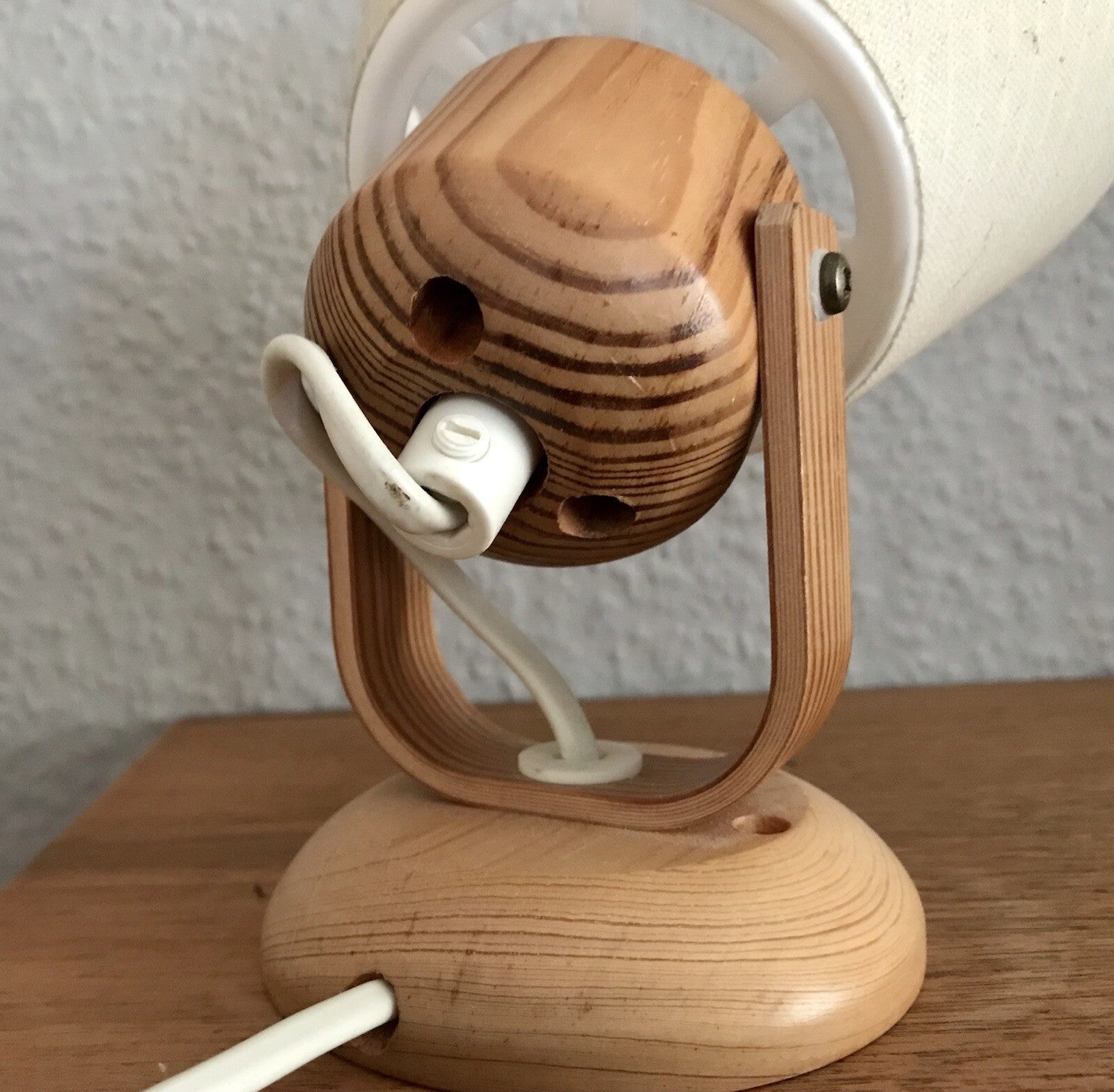 Vintage Solbackens Svarveri Schweden 70er Tischleuchte Wand Lampe Skandi Design