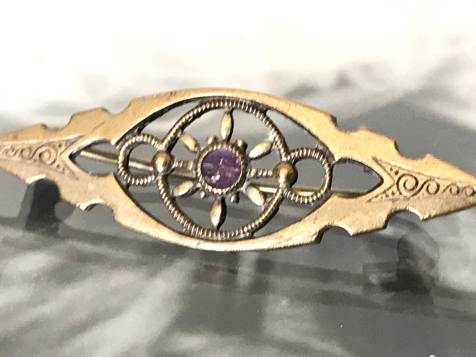 Antik purer Jugendstil Brosche Kettenanhänger ? Anhänger goldfarben