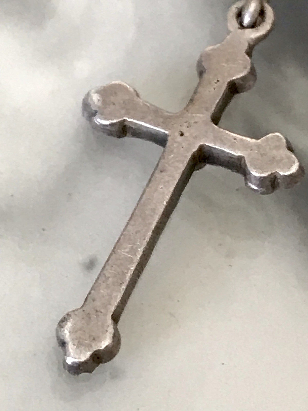 Antik Art Déco Echtsilber Silber Kreuz Anhänger Kettenanhänger Markasite