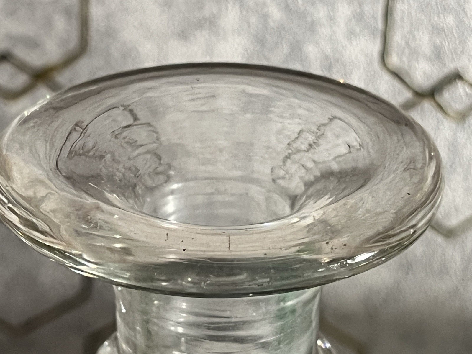 Antik Biedermeier ? groß Karaffe Weinkaraffe Dekanter Glas viktorianisch