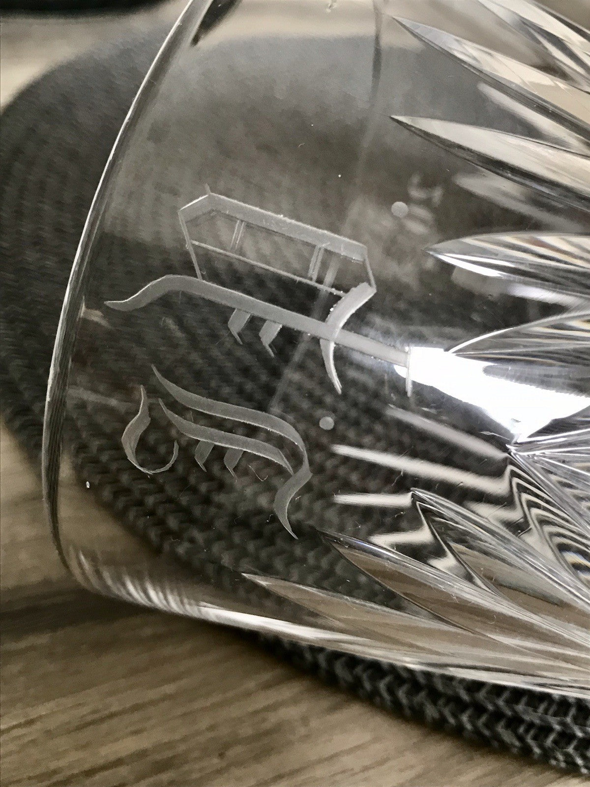 Antik Adenken Glas Pokalglas Kelch Pokalkelch Luftblasen 20.08.1911 Jugendstil