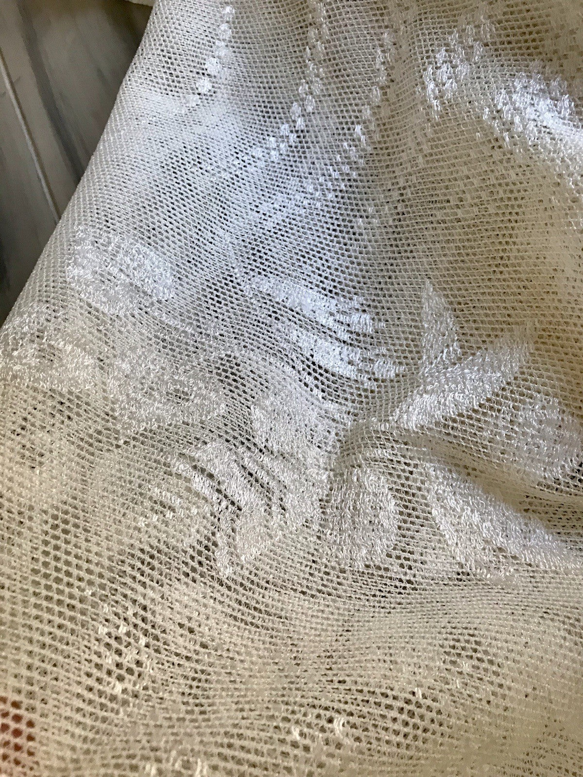 Antik Art Déco Fenster Gardine Vorhang Baumwolle? Filetspitze So Schön! Spitze