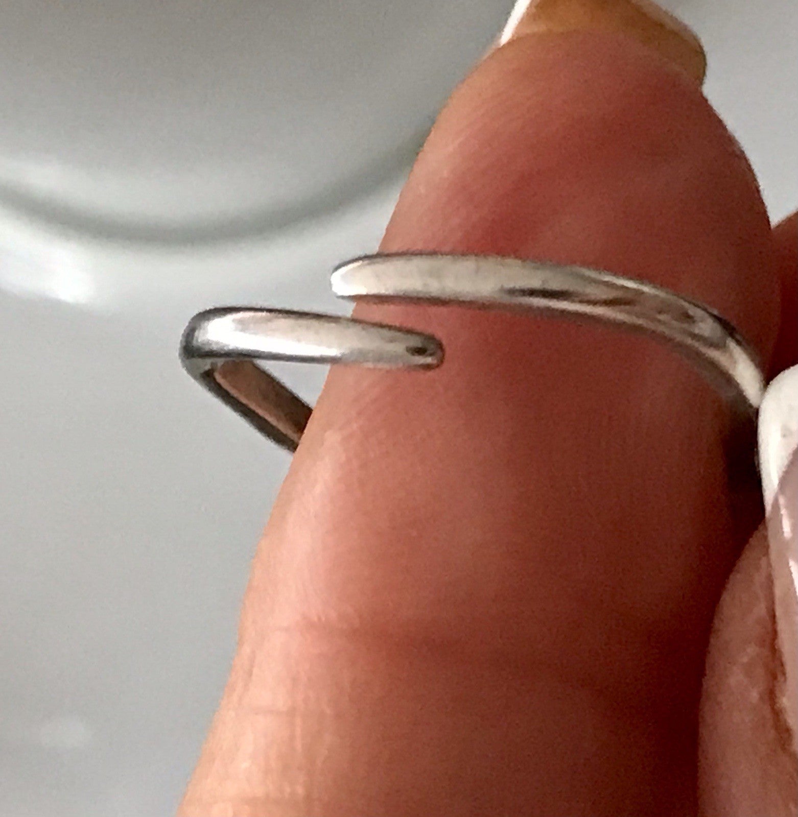 Antik ? Art Déco Damen Ring blaue farblose Steine Silber 925 Gr.51 52 Teka