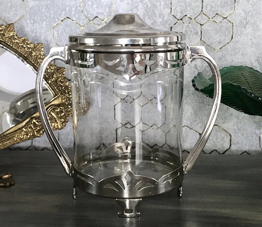 Antik Jugendstil Art Déco Dose versilbert? Argentor? Bonboniere  Konfektdose