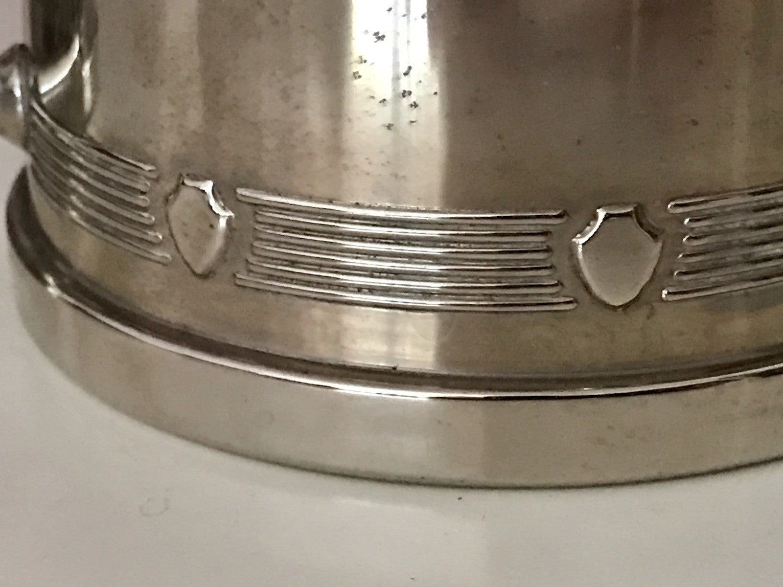 Antik Jugendstil Art Déco Kaffee Kernstück Zuckerdose Rahmgießer verchromt? 2tlg