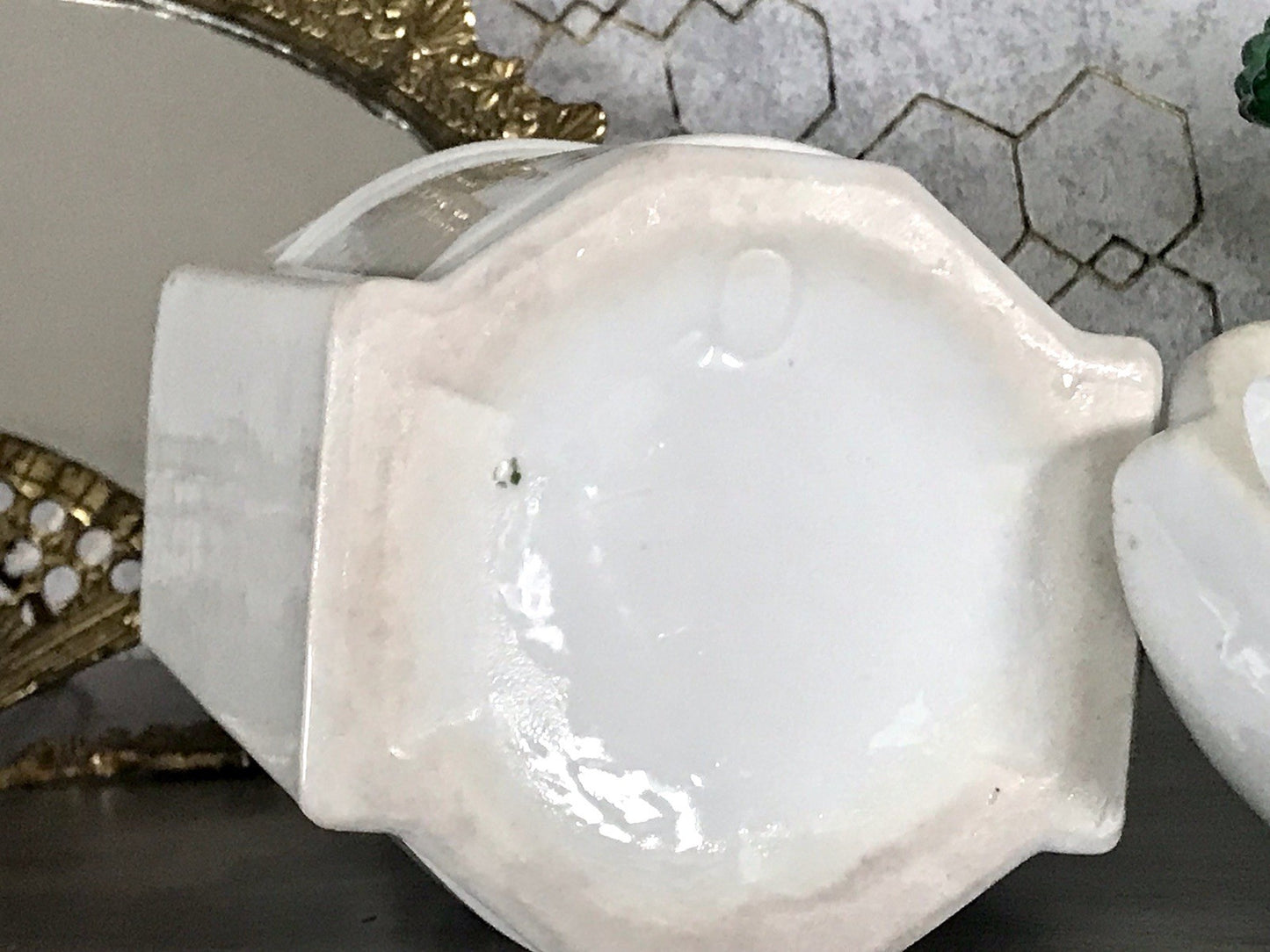 Antik Porzellan Dose Vorratsgefäß Vorratsdose Graupen Rosen Jugendstil Art Déco