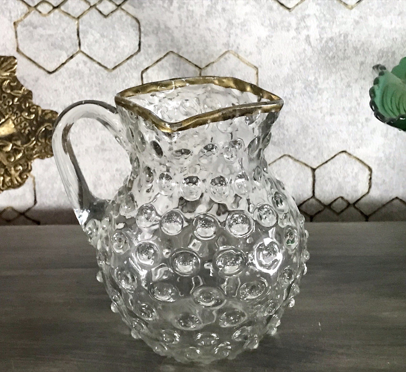 Anti Krug Glaskrug Kanne Karaffe Nuppen Abriss Zwar&Neugebauer Weißwasser 0,6 L