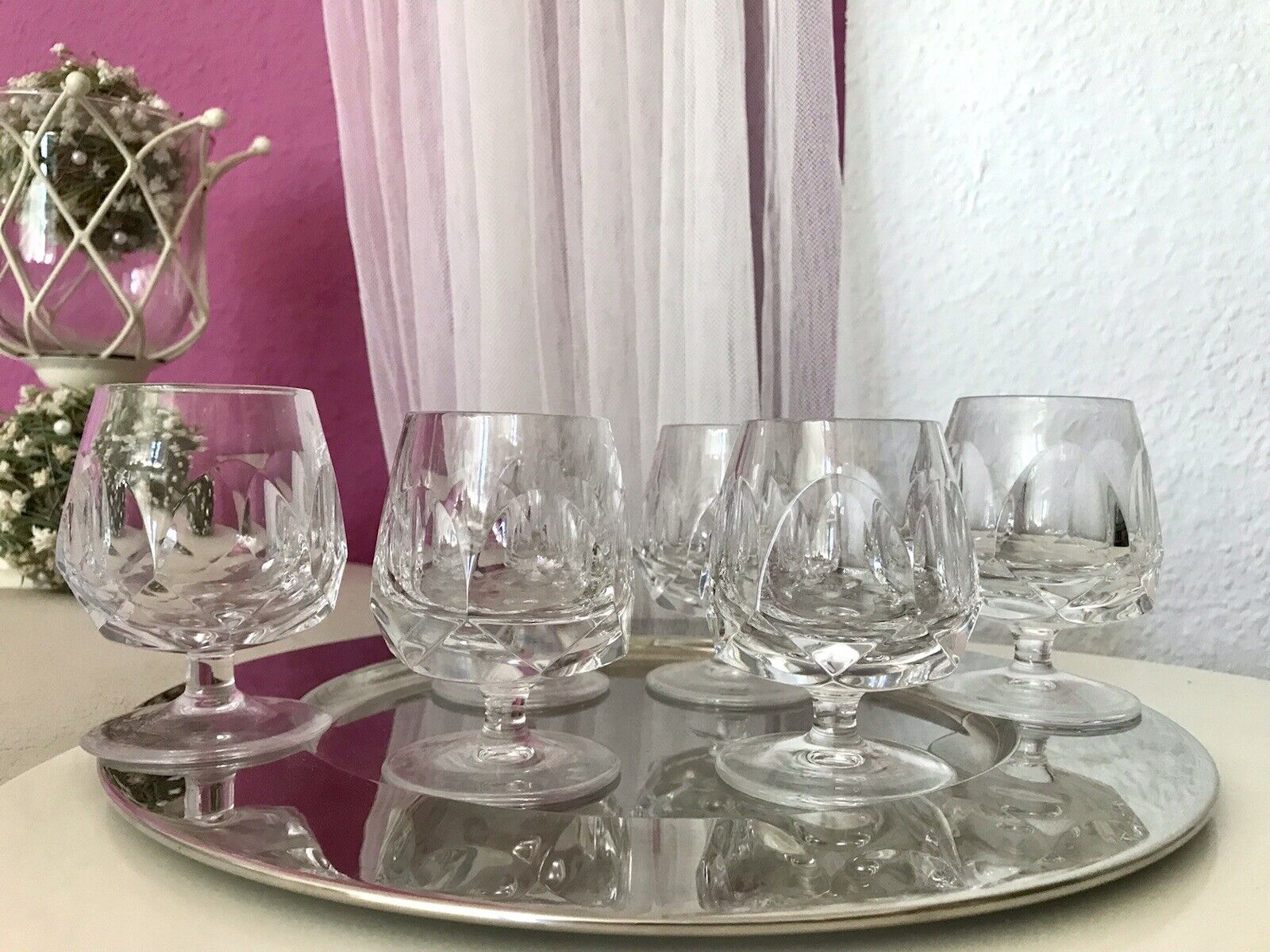 Vintage EDEL 6 Cognacschwenker Cognac Gläser Kristallglas Nachtmann Alexandra