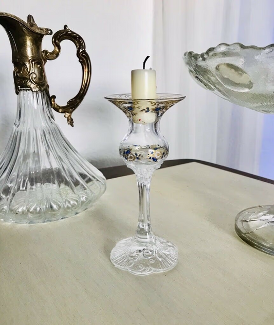 Glas Kerzenständer  Kerzenleuchter Rosenthal Classic Rose