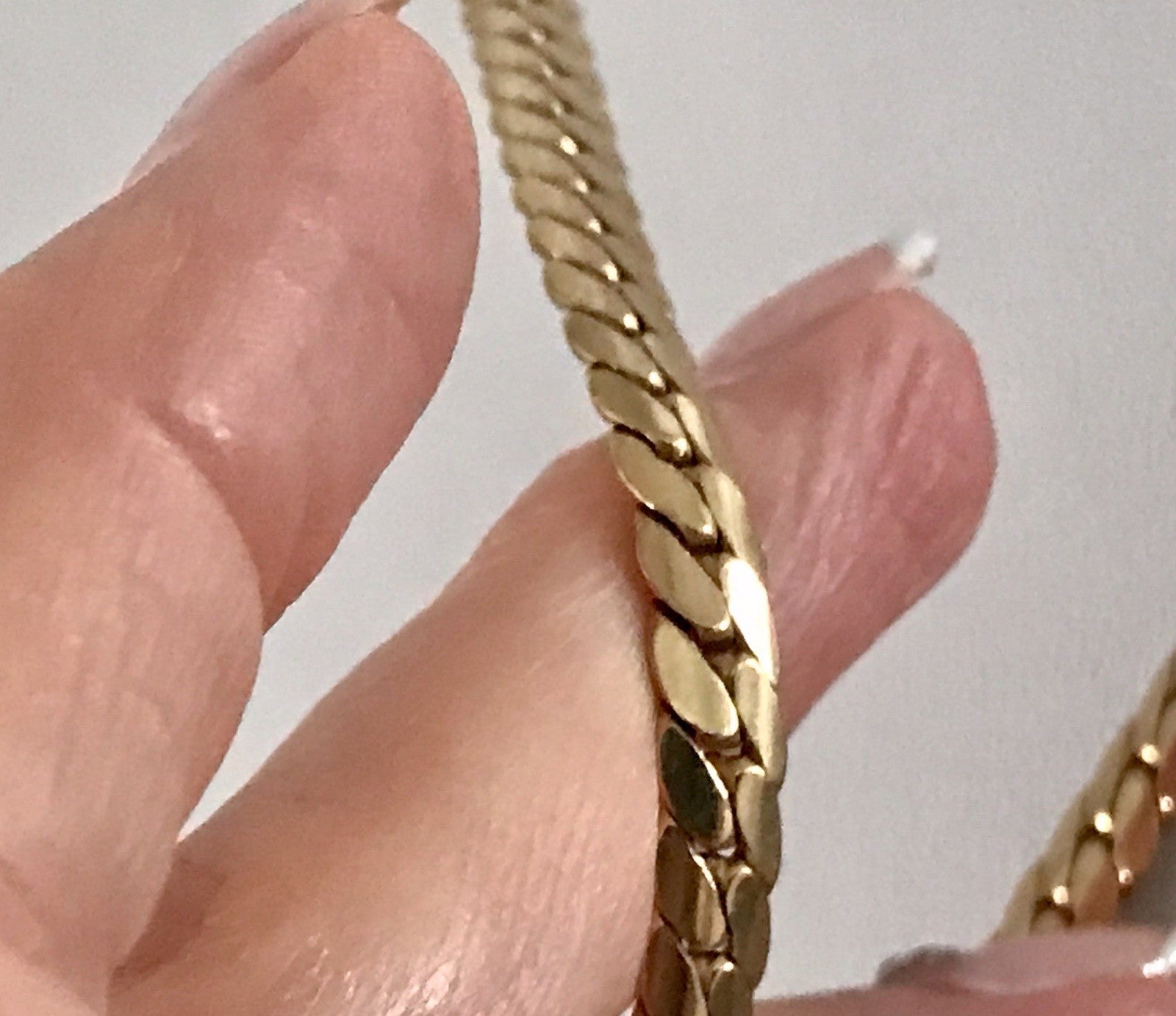 Vintage Halskette Amerik. Doublè gold SCHÖN Damen Massiv Collier Kette
