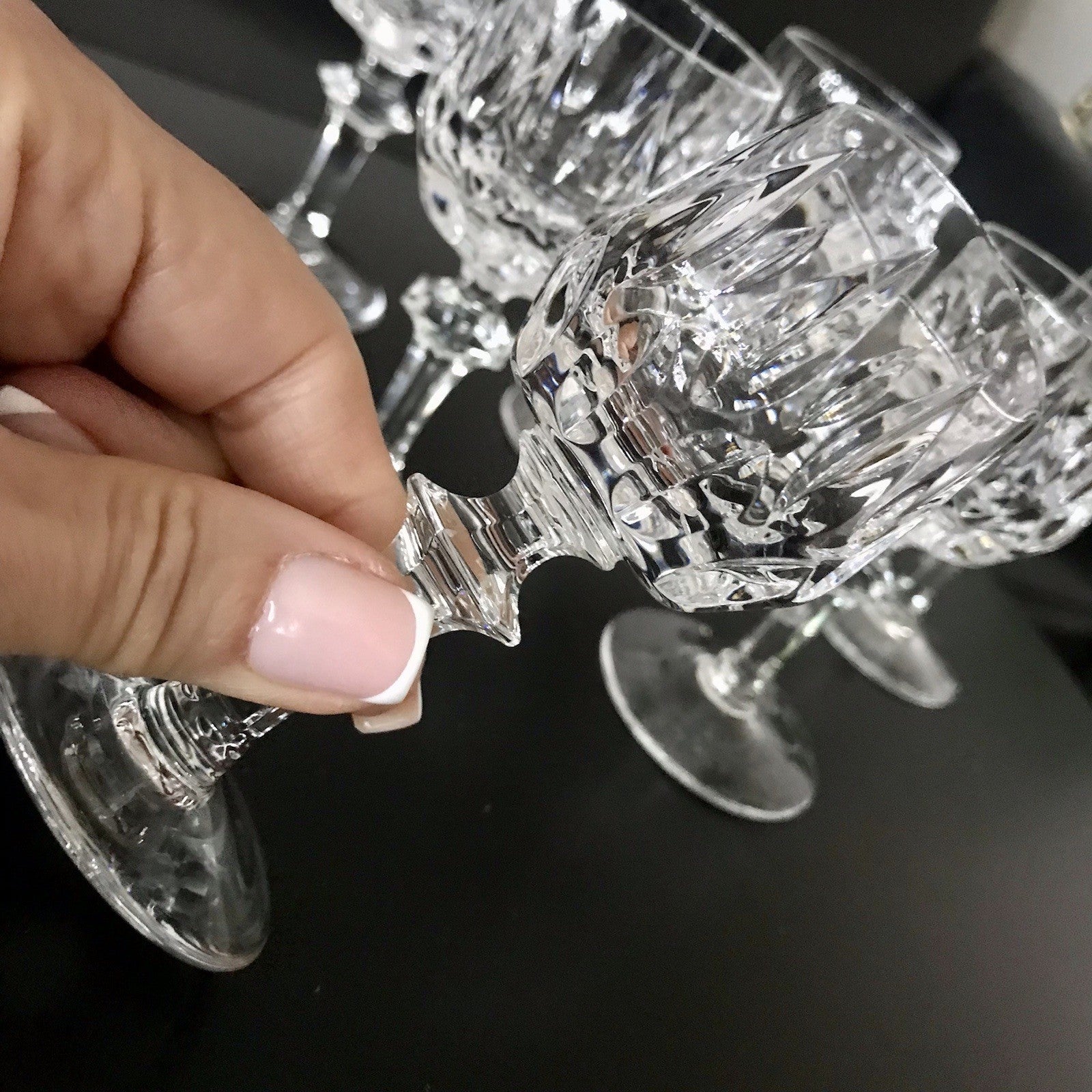 Vintage 6 edel Schnapsgläser Likör Gläser Kristallglas geschliffen Nachtmann