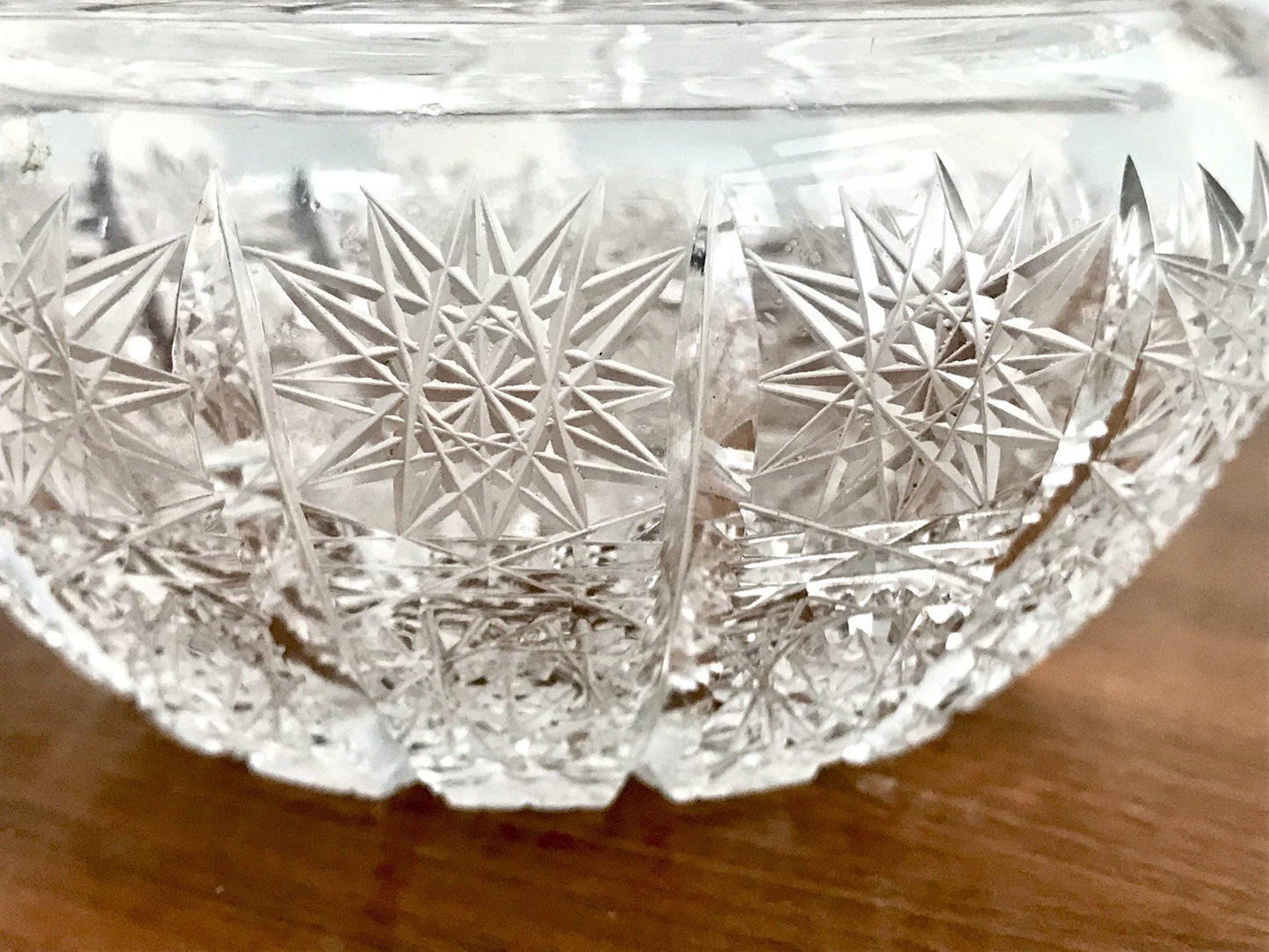Vintage EDEL Glasdose Schale m. Deckel Bonboniere Kristallglas Schliff