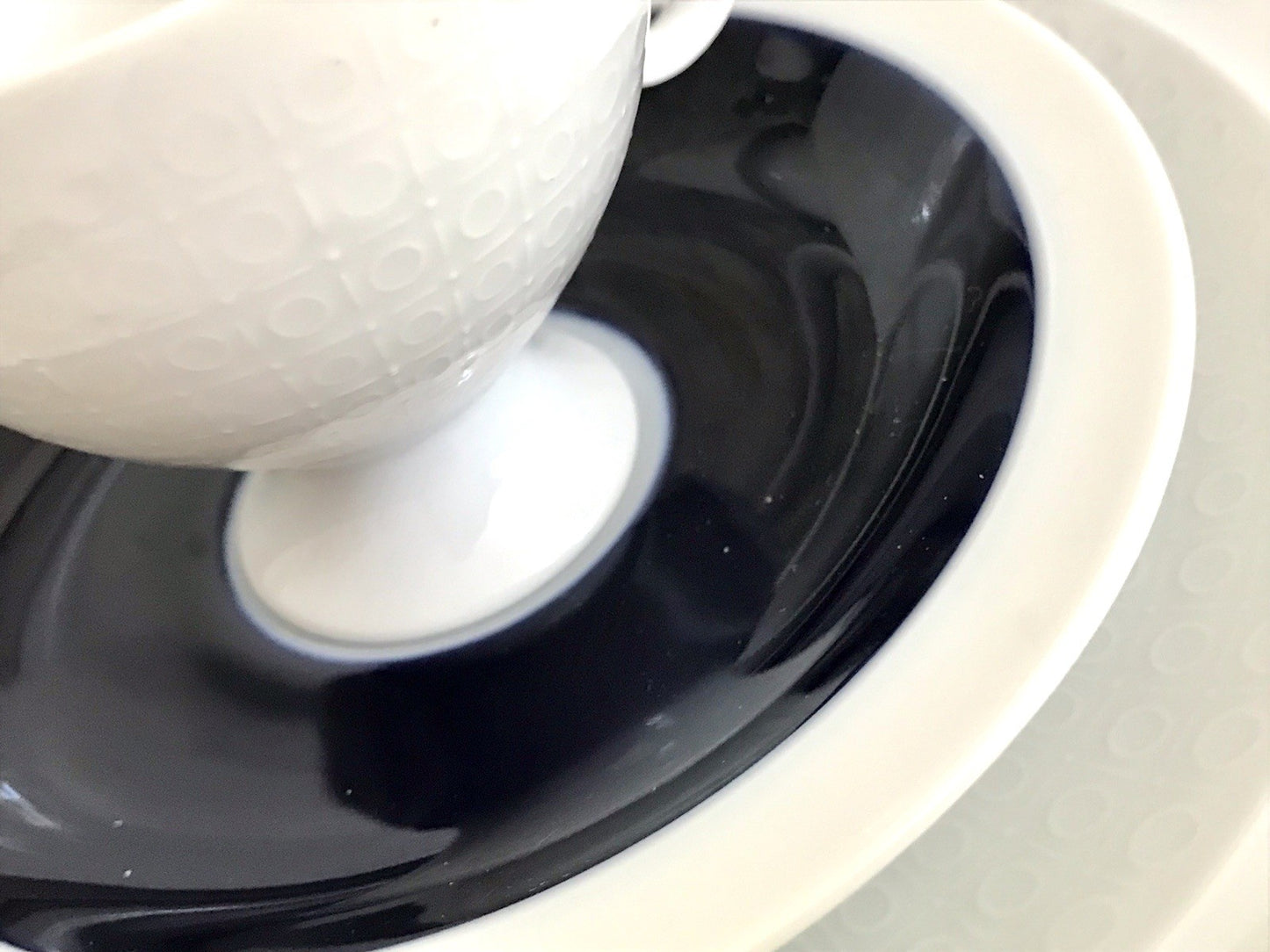 Ak Kaiser Porzellan Kaffeeservice 12 Personen Design weiß kobaltblau mit Relief