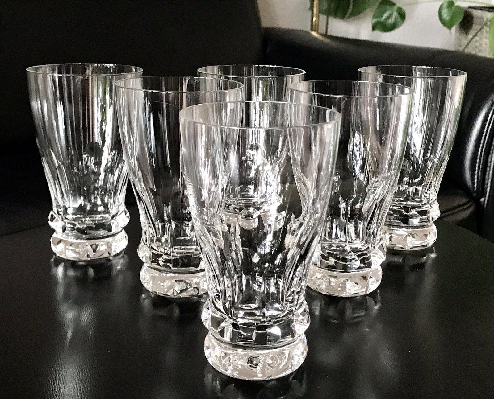 Vintage 6 EDEL  Wassergläser Trinkbecher Glas Kristallglas