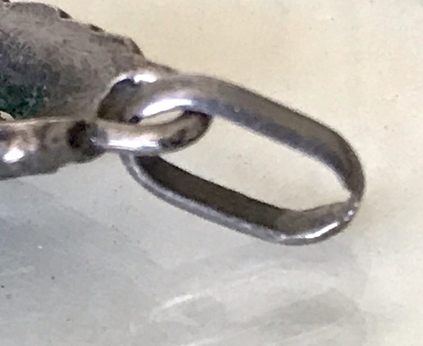 Antik Art Déco Edel Anhänger Kettenanhänger Silber 835 SUPER Rheinkiesel