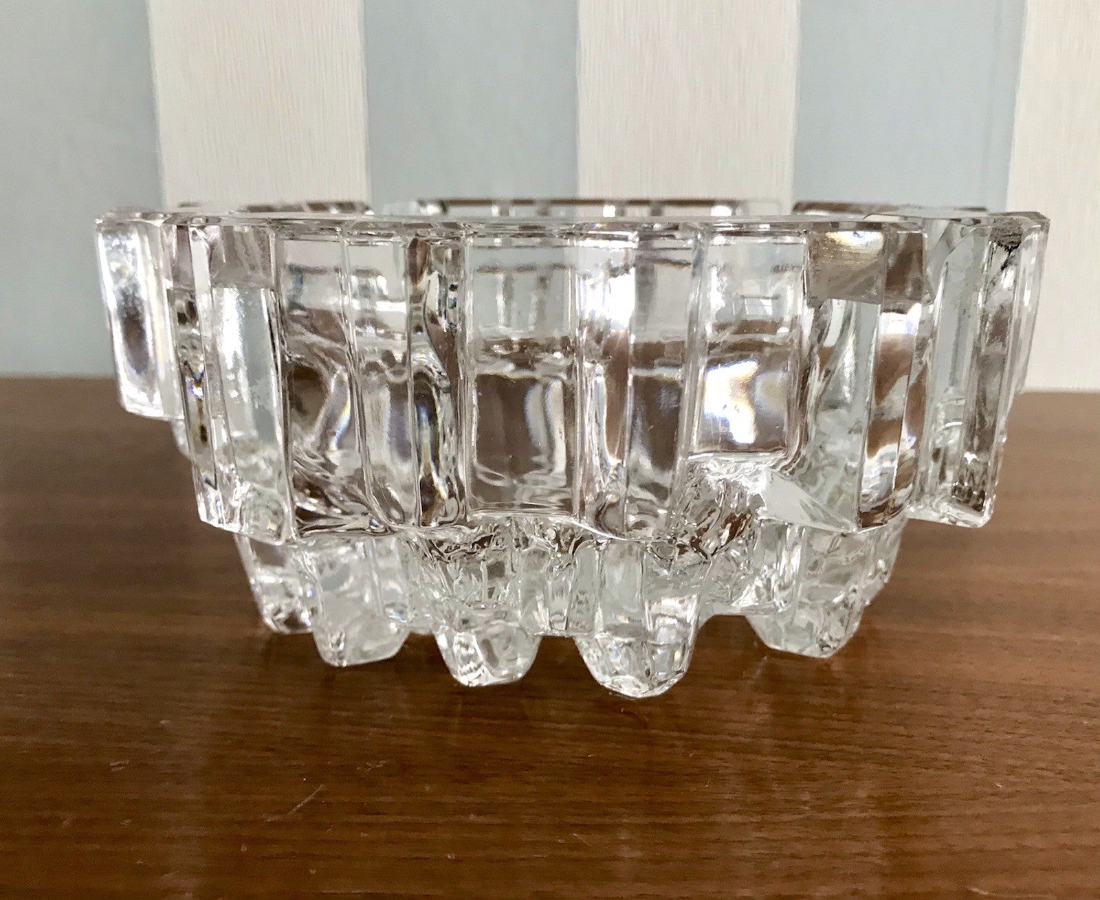 Vintage 70er Aschenbecher Ascher EDEL Kristallglas Bleikristall Schwer Skandi?