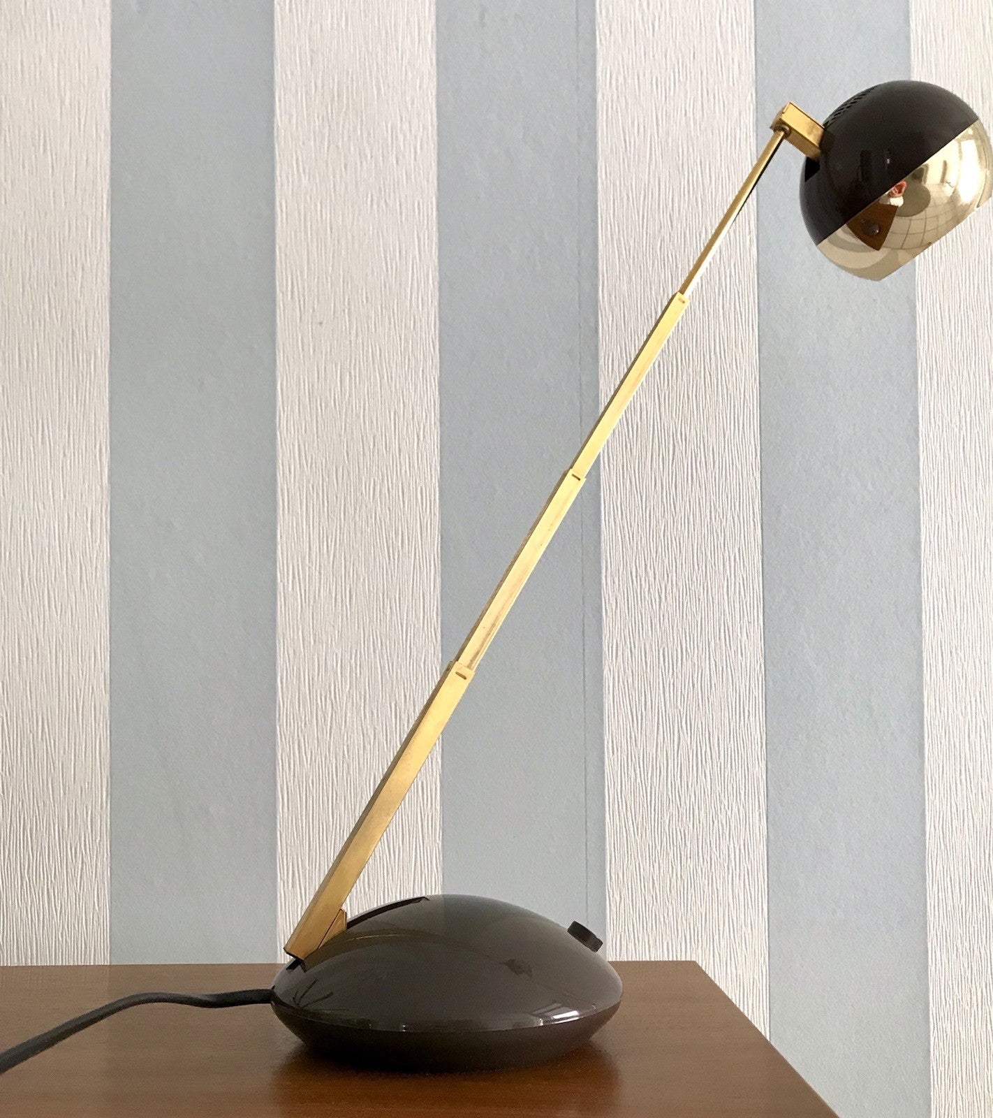Vintage Space Age 60er 70er Tischleuchte Lampe Leuchte Eyeball veaun gold