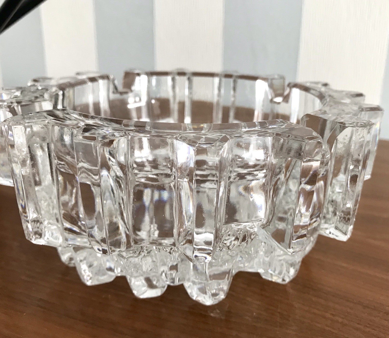 Vintage 70er Aschenbecher Ascher EDEL Kristallglas Bleikristall Schwer Skandi?
