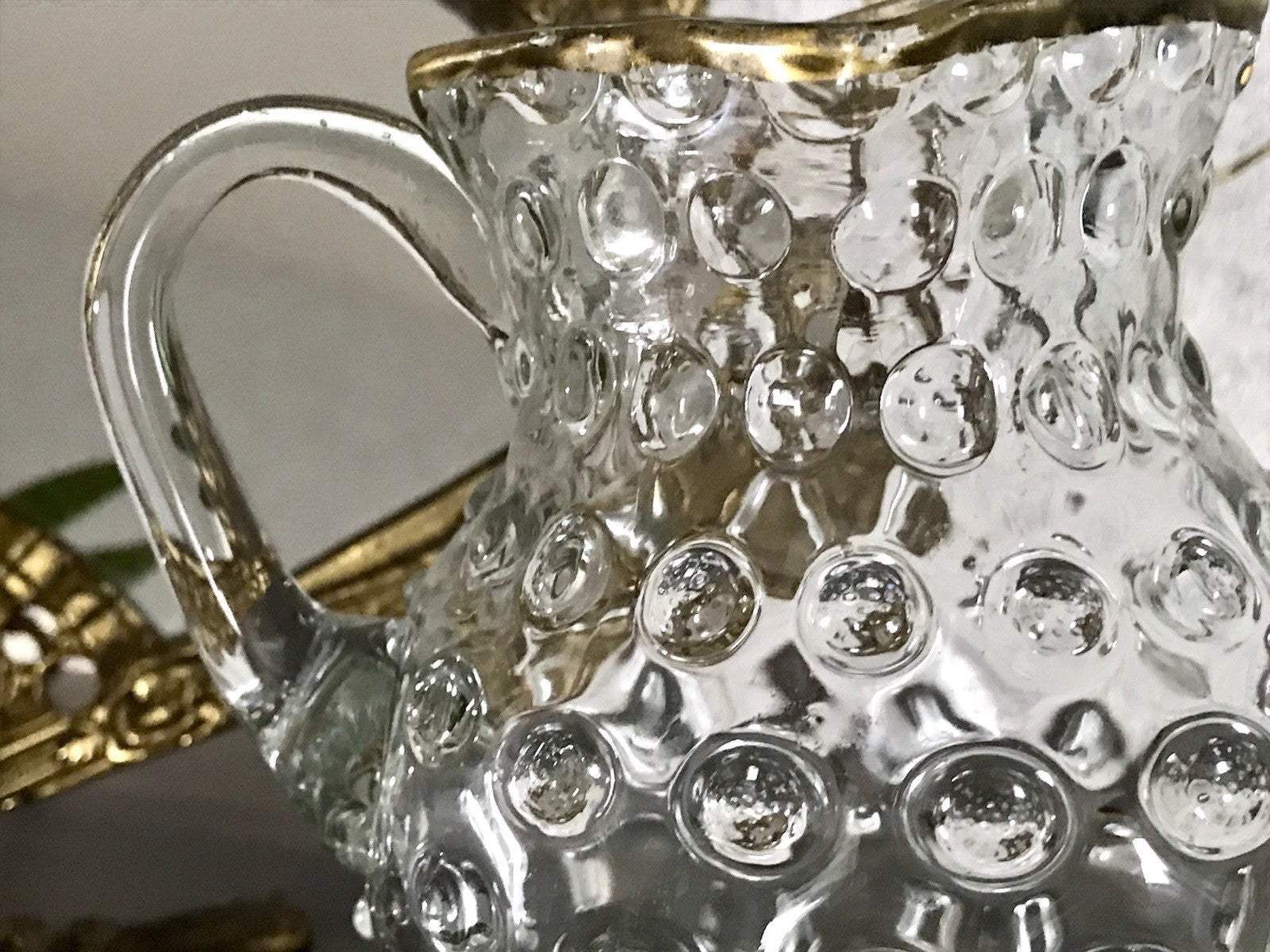 Anti Krug Glaskrug Kanne Karaffe Nuppen Abriss Zwar&Neugebauer Weißwasser 0,6 L