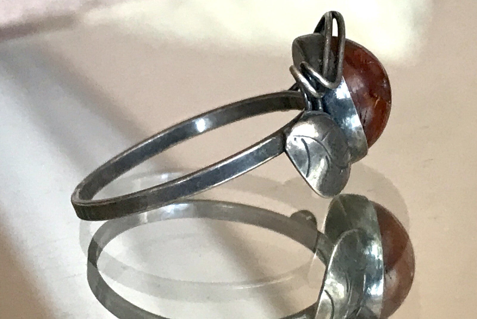 Alt Antik Edel Bernstein DAMEN RING Silber Super Design! Gr.59 18,8 mm Wow