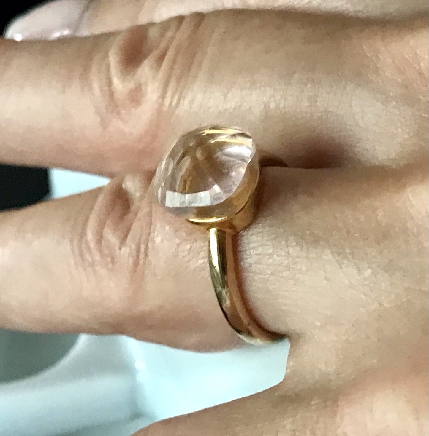 Vintage alt Damen Ring rosa Stein Silber 925 Gr.54 Rubbelit? vergoldet