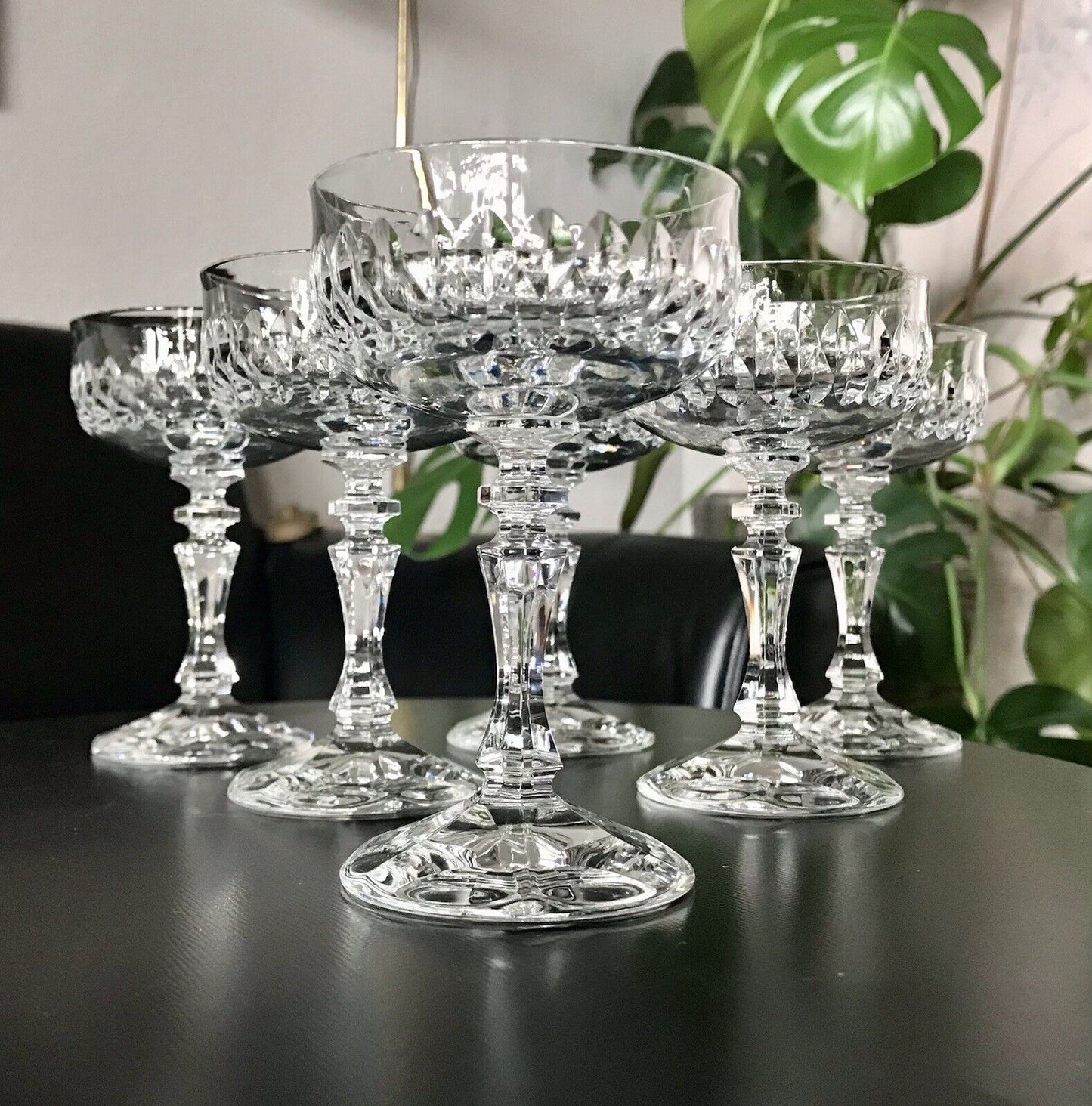 Vintage 6 EDEL Likörschalen Likörgläser Glas Kristallglas