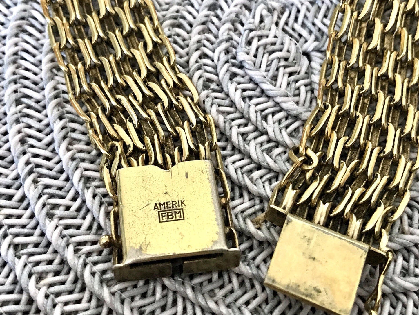 Vintage Teppicharmband Armband vergoldet Amerik. Doublè