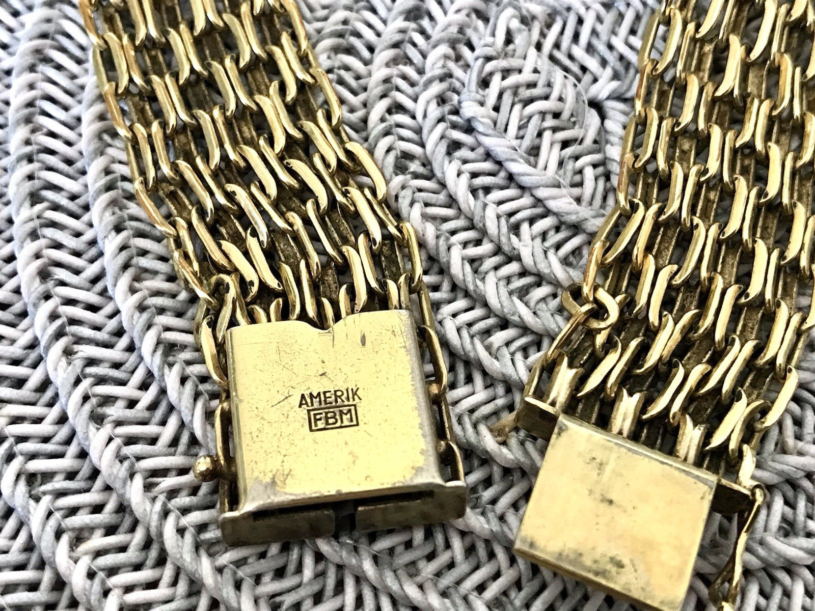 Vintage Teppicharmband Armband vergoldet Amerik. Doublè