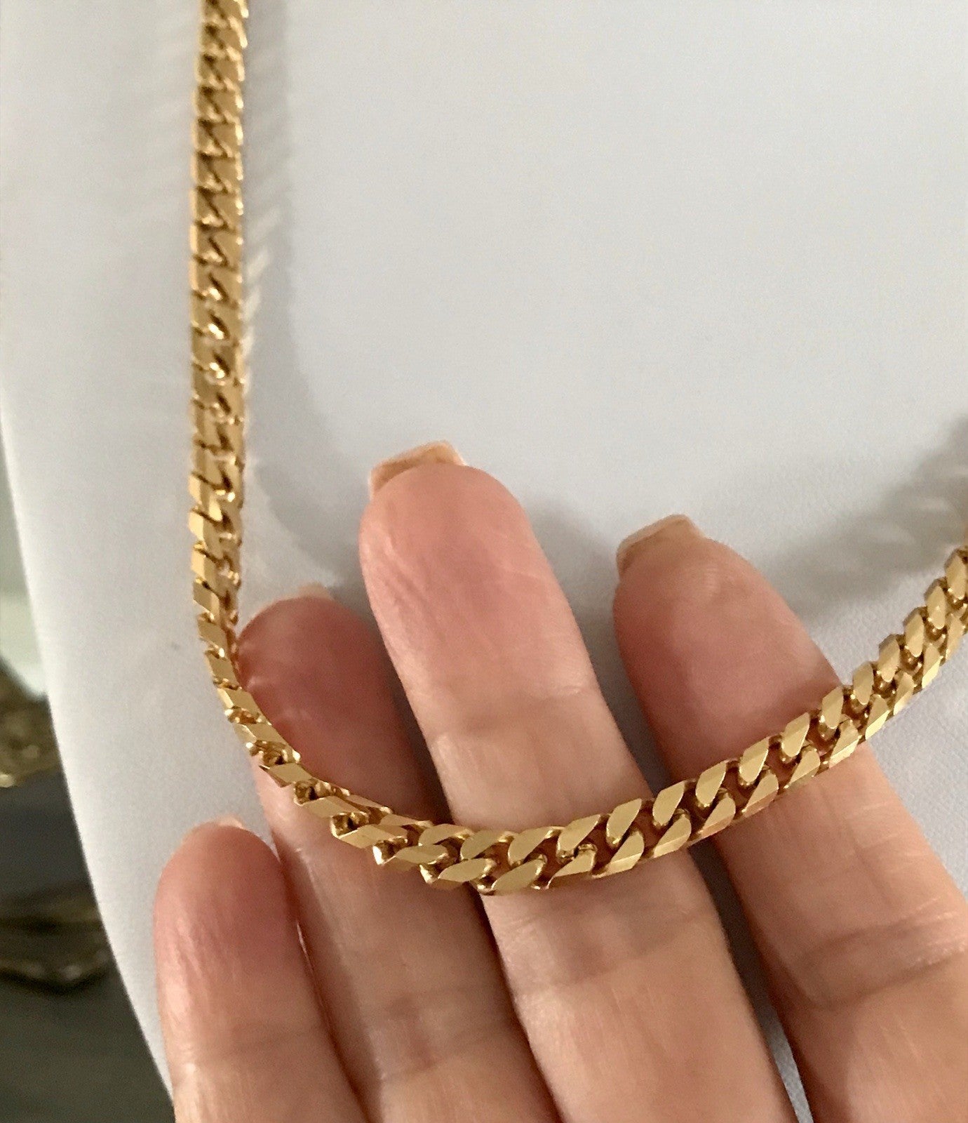 Vintage Halskette Amerik. Doublè gold SCHÖN Unisex Massiv