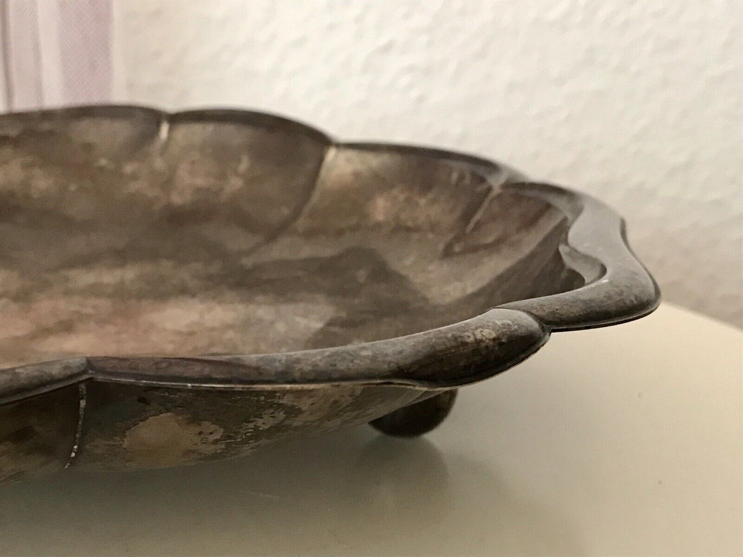 Antik WMF Schale Art Déco versilbert Kugelfüßchen