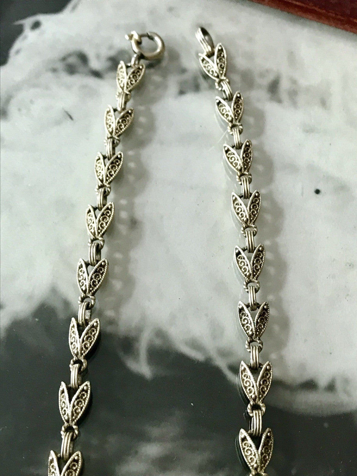 Antik Theodor Fahrner Designer Collier 925 Silber vergoldet Markasite Halskette