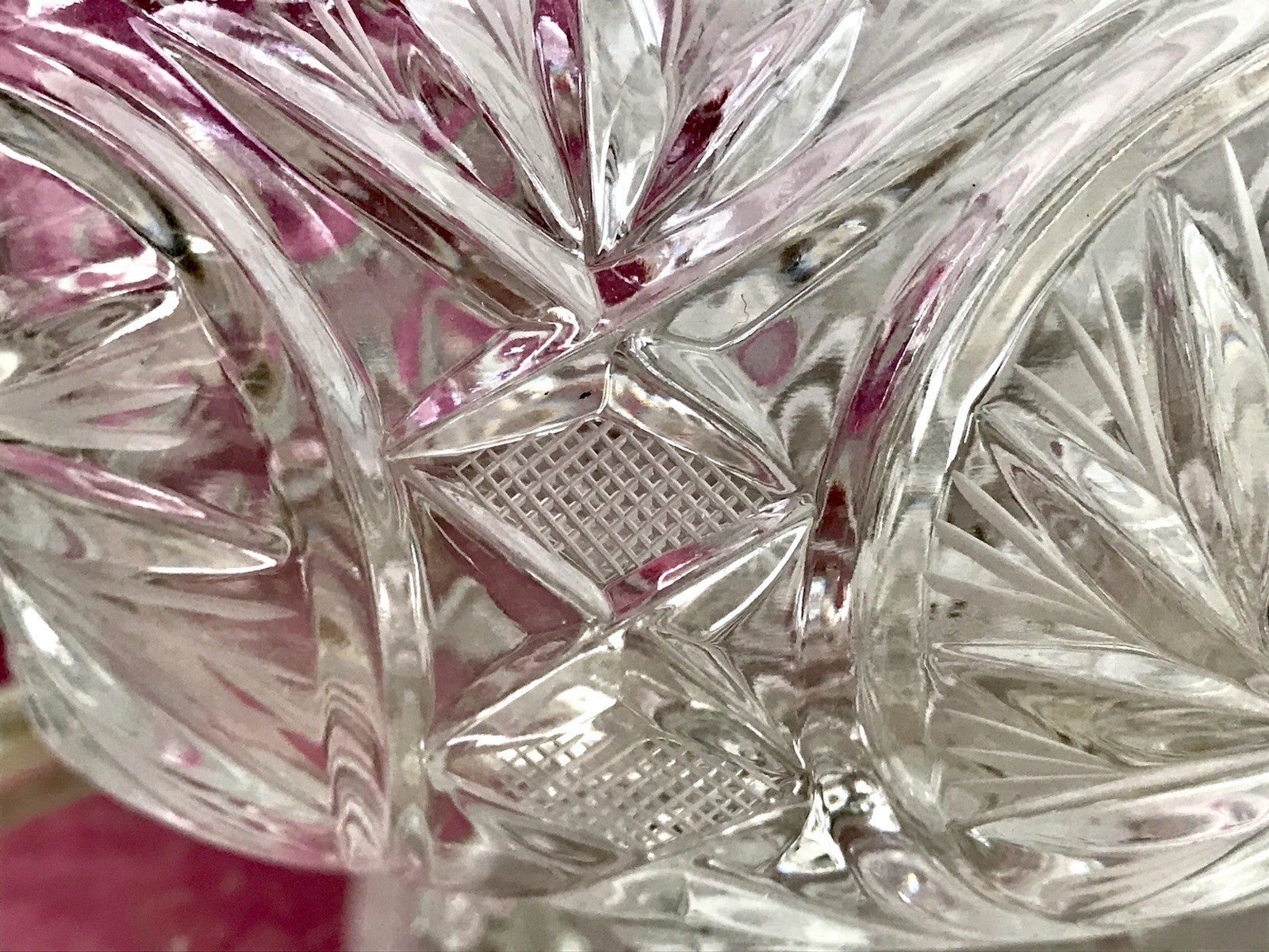 Alt Vintage Bleikristall Bonboniere Schale Glas edel Kristallglas PRL Polen