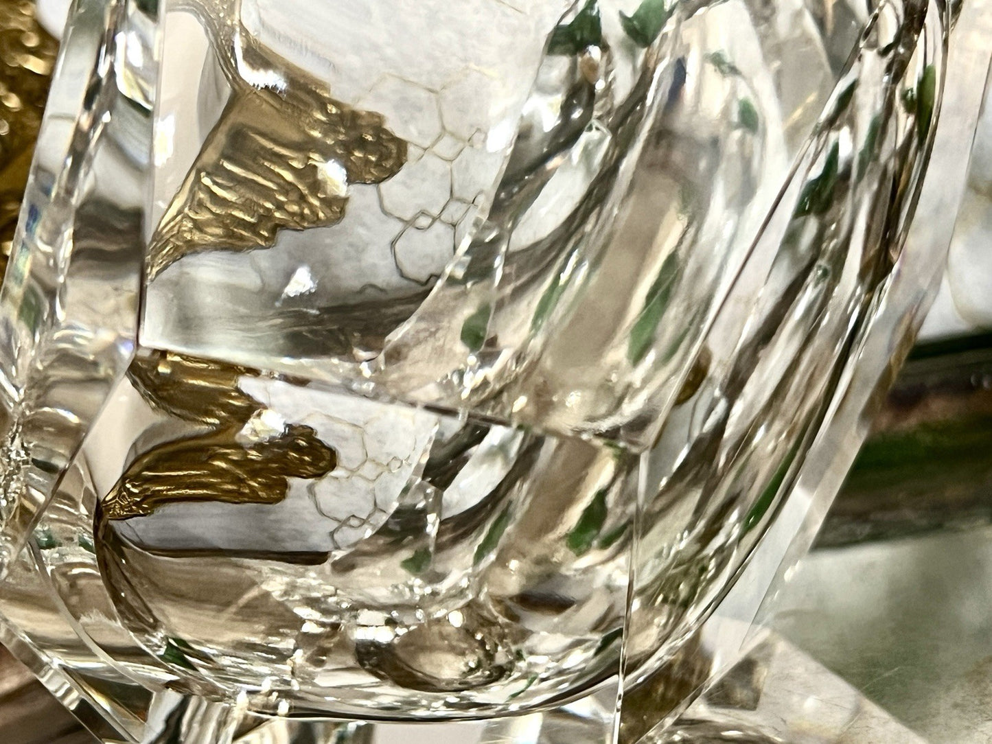 Art Déco Aschenbecher Designer  Ascher farblos Kristallglas EDEL Franz Burkert?