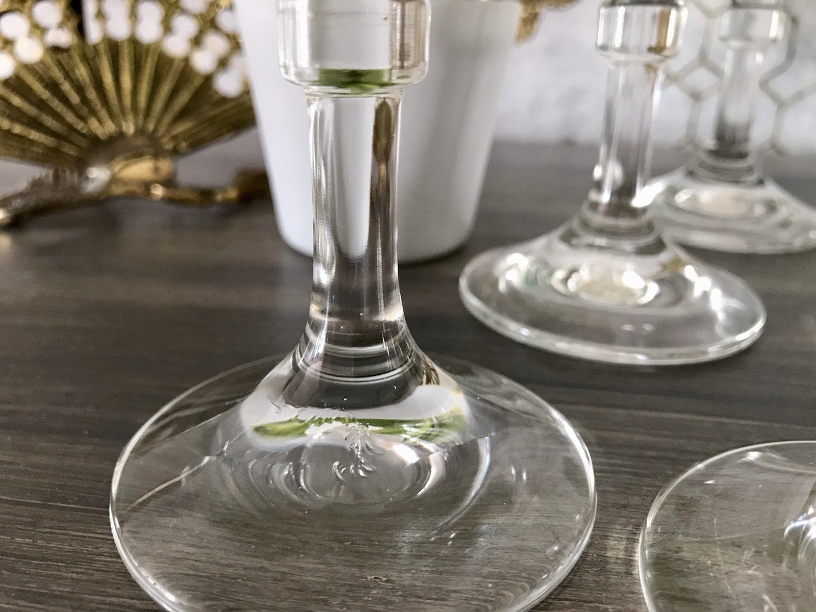 Antik Alt 6 Cherrygläser Gläser Kristallglas graviert