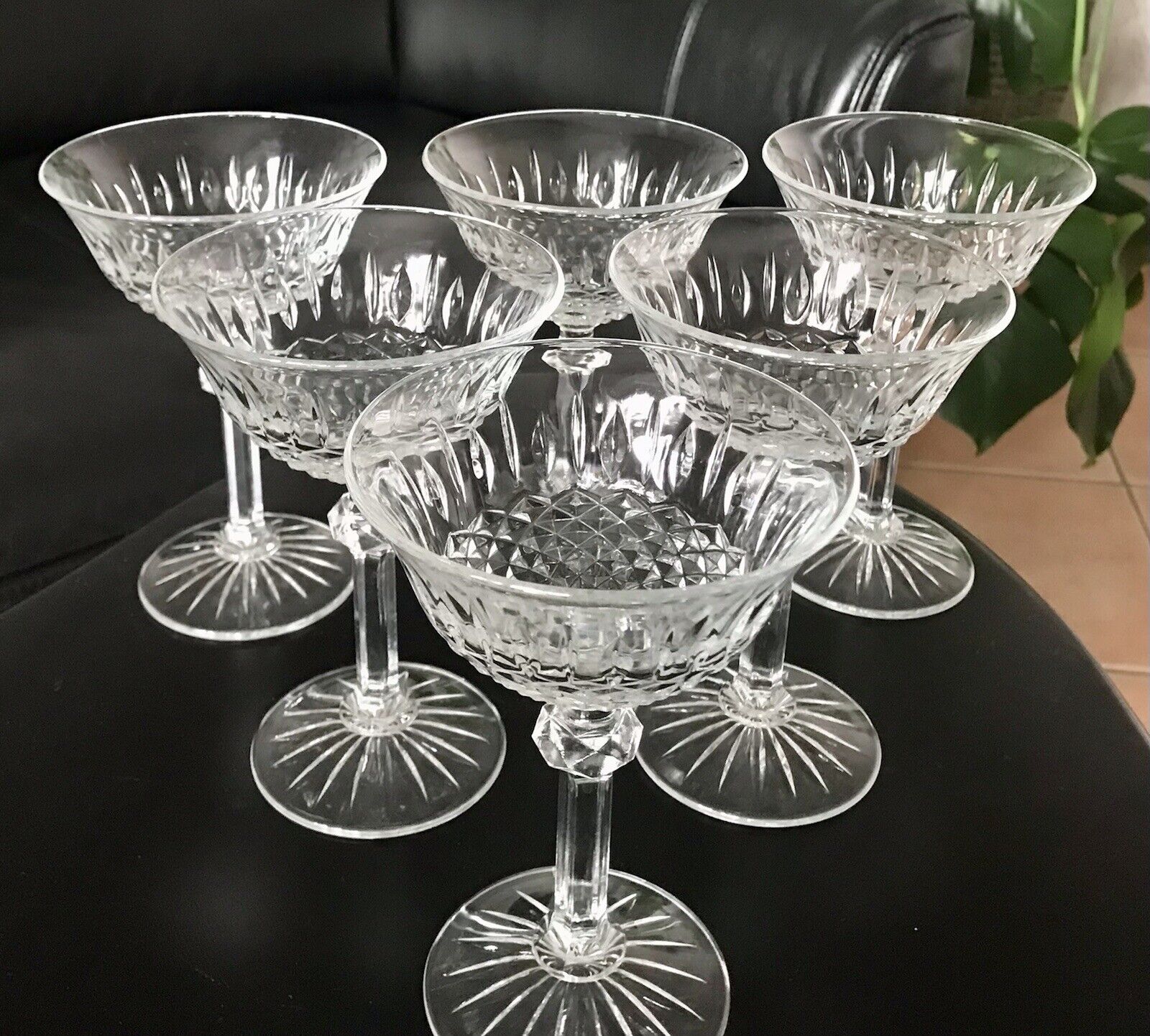 Vintage 6 Sekt Champagnerschalen Gläser Sektschalen Glas