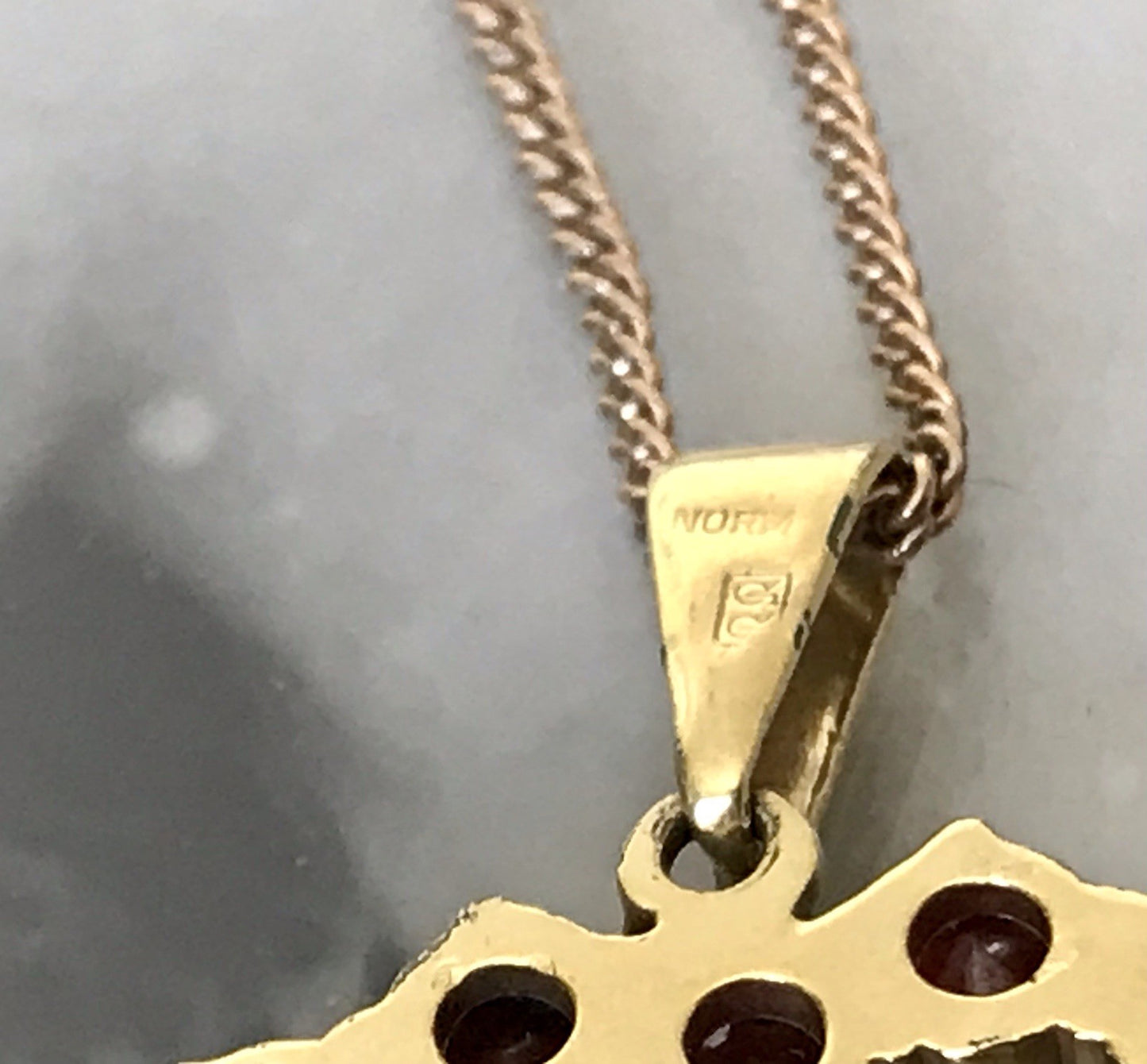 Antik Herz Anhänger 250er Gold Normgold Granate Granatschmuck Kettenanhänger