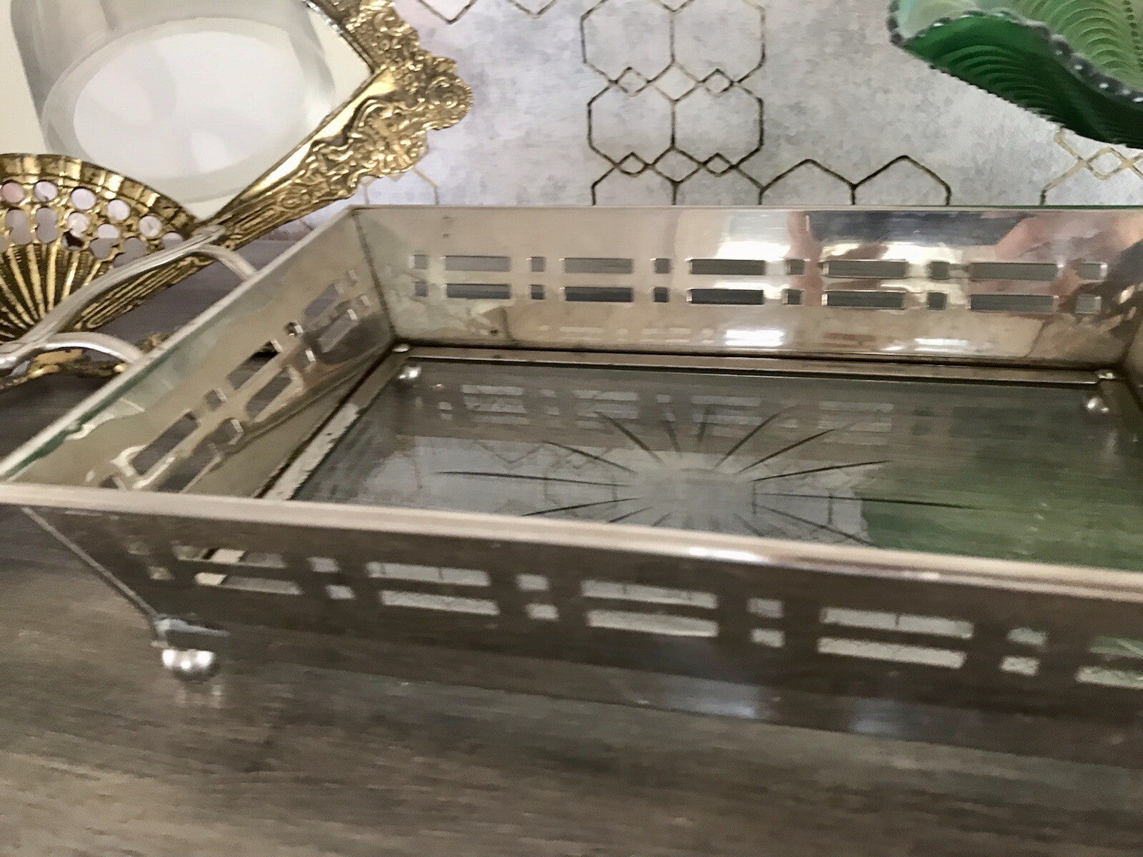 Antik Jugendstil Art Déco Schale versilbert? Argentor? Jardiniere  Tafelaufsatz