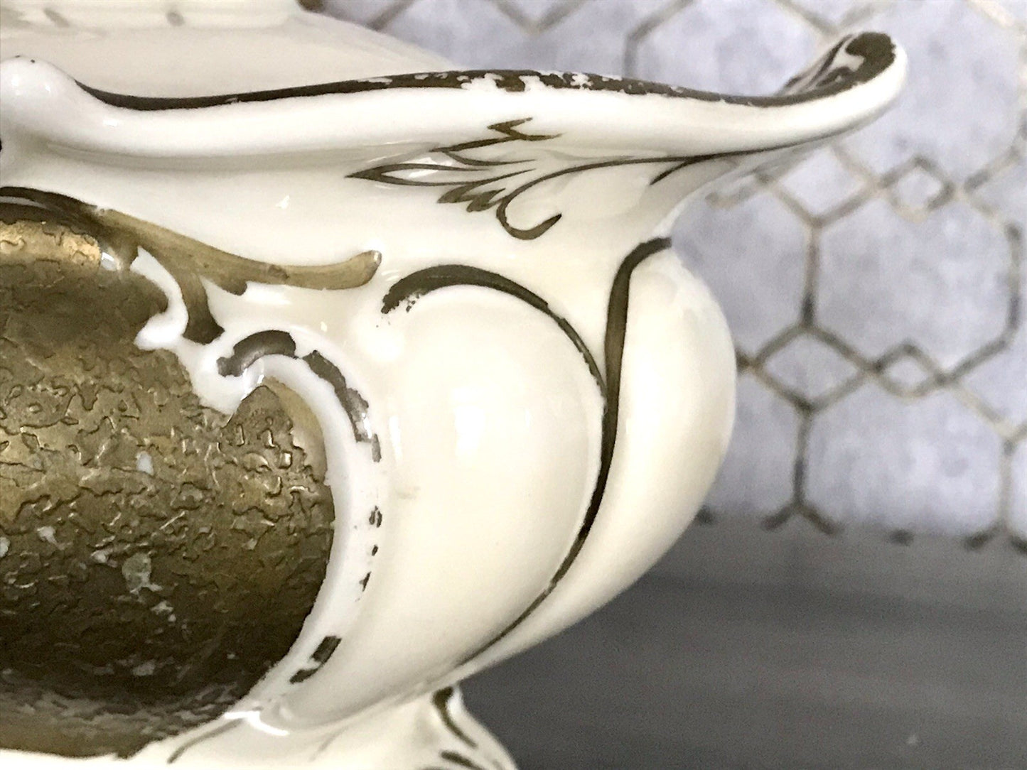 Antik Art Déco Porzellan Dose 02 Deckeldose Schatulle Bonboniere Neu-Tettau 1930