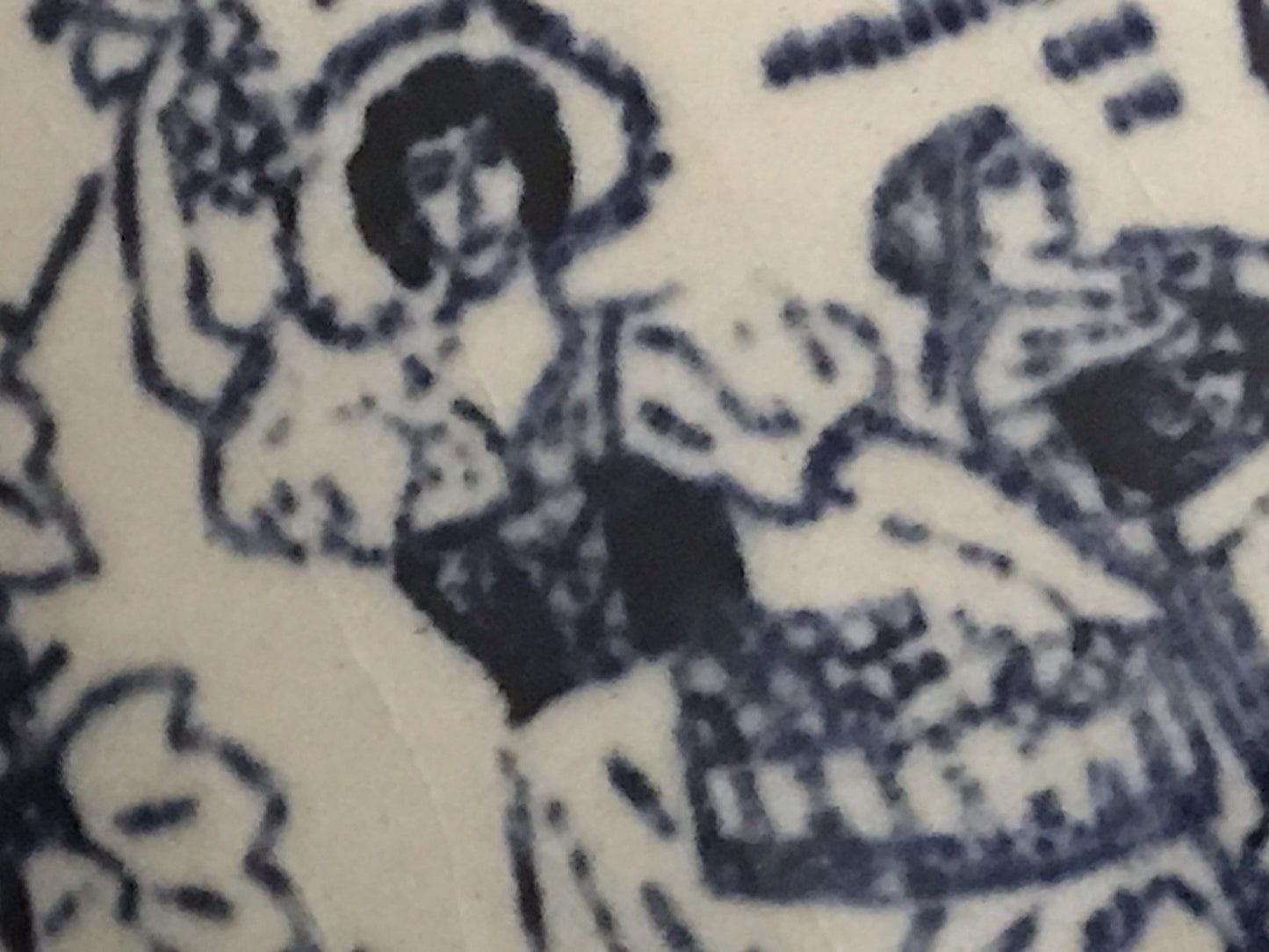 Antik Vintage alt Schankkrug Keramik Steinzeug Weinkrug Kanne grau blau Weinlese