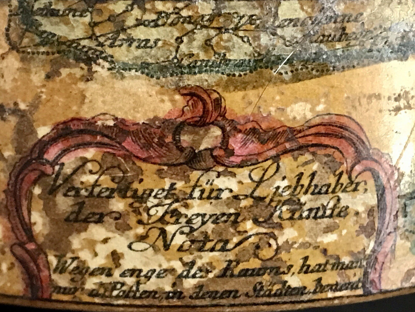 Antik Dose RAR Tabakdose Tabatiere Kartographie Teutschland Karte vor 1815!!