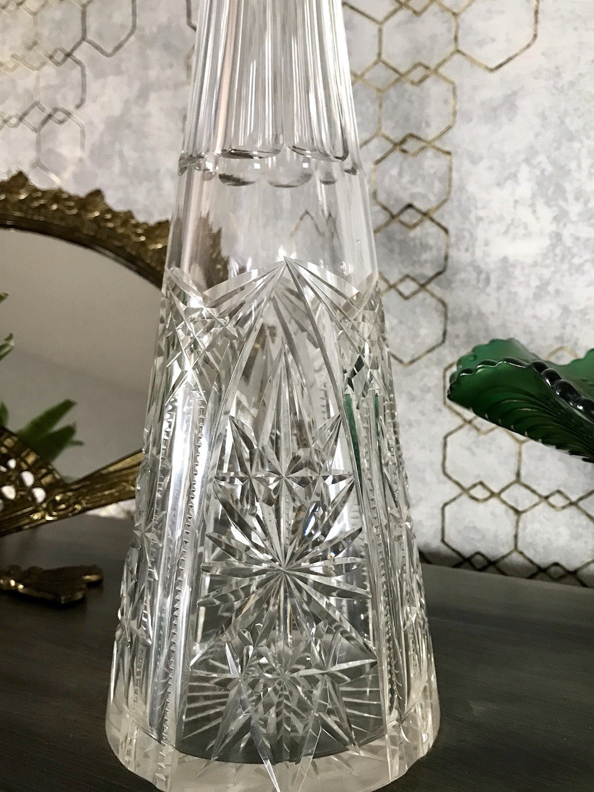 Antik Saint Louis? Glaskaraffe Karaffe Kristallglas wundervoll Bleikristall Edel