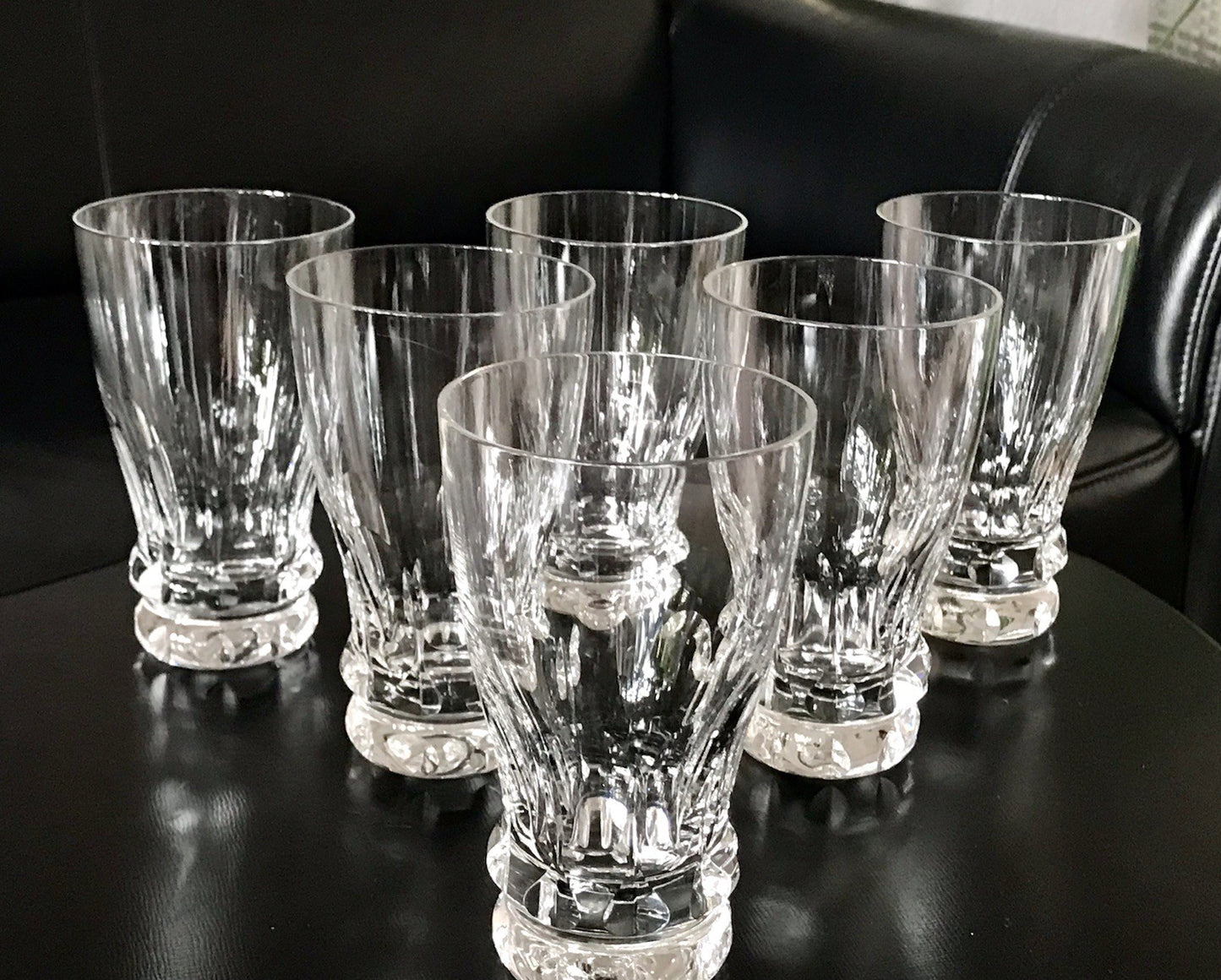 Vintage 6 EDEL  Wassergläser Trinkbecher Glas Kristallglas