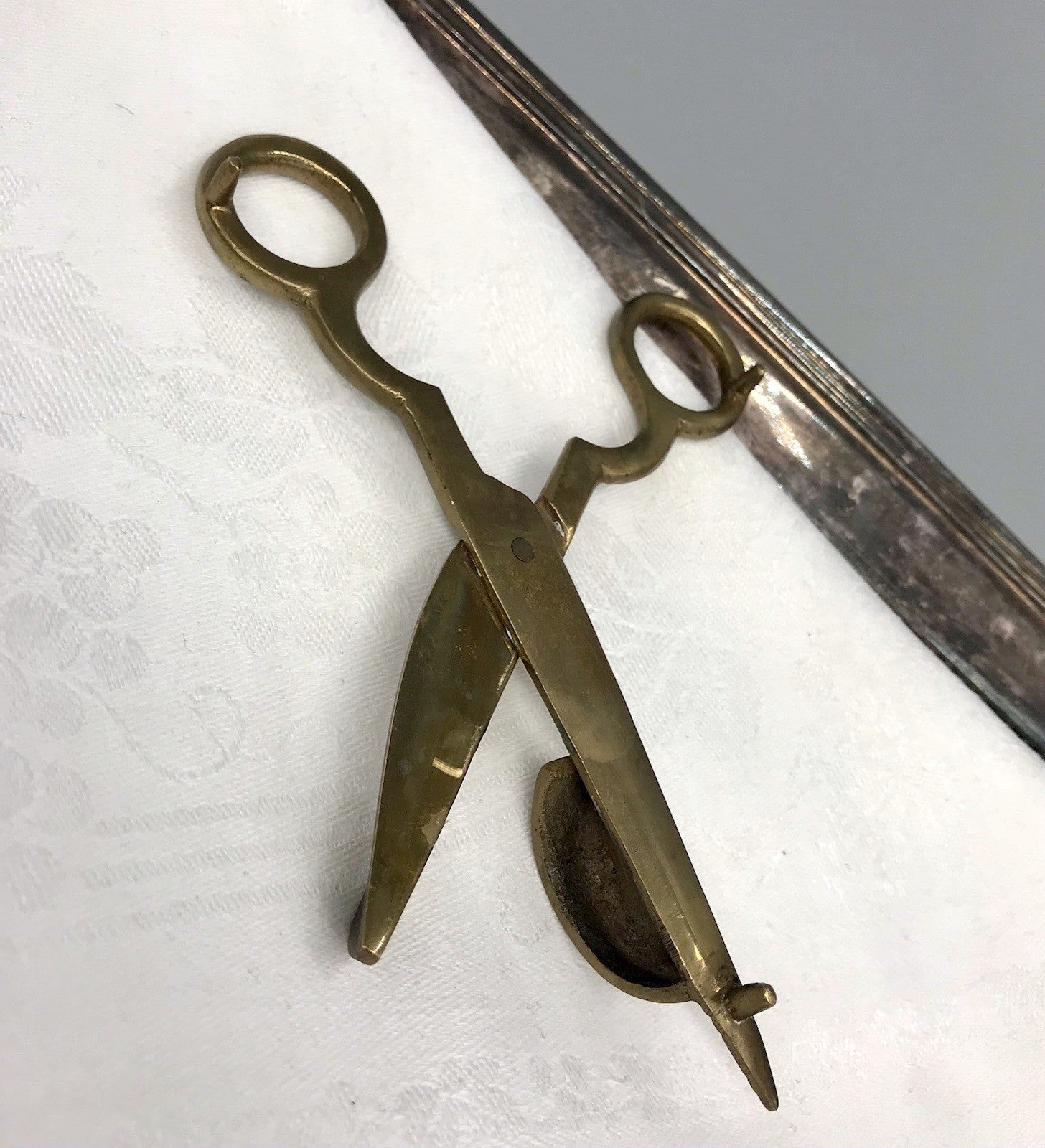 Alt Vintage Messing Dochtschere massiv