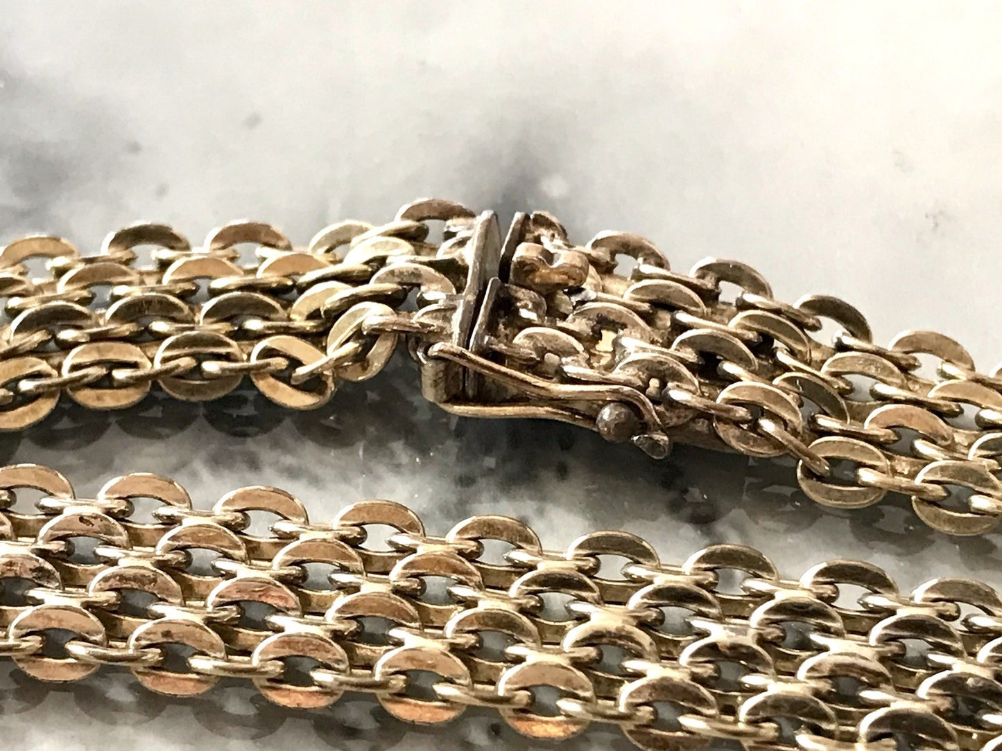 Vintage Teppicharmband Armband vergoldet Amerik. Doublè FBM