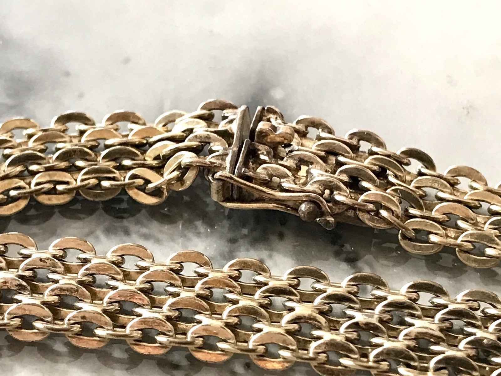 Vintage Teppicharmband Armband vergoldet Amerik. Doublè FBM