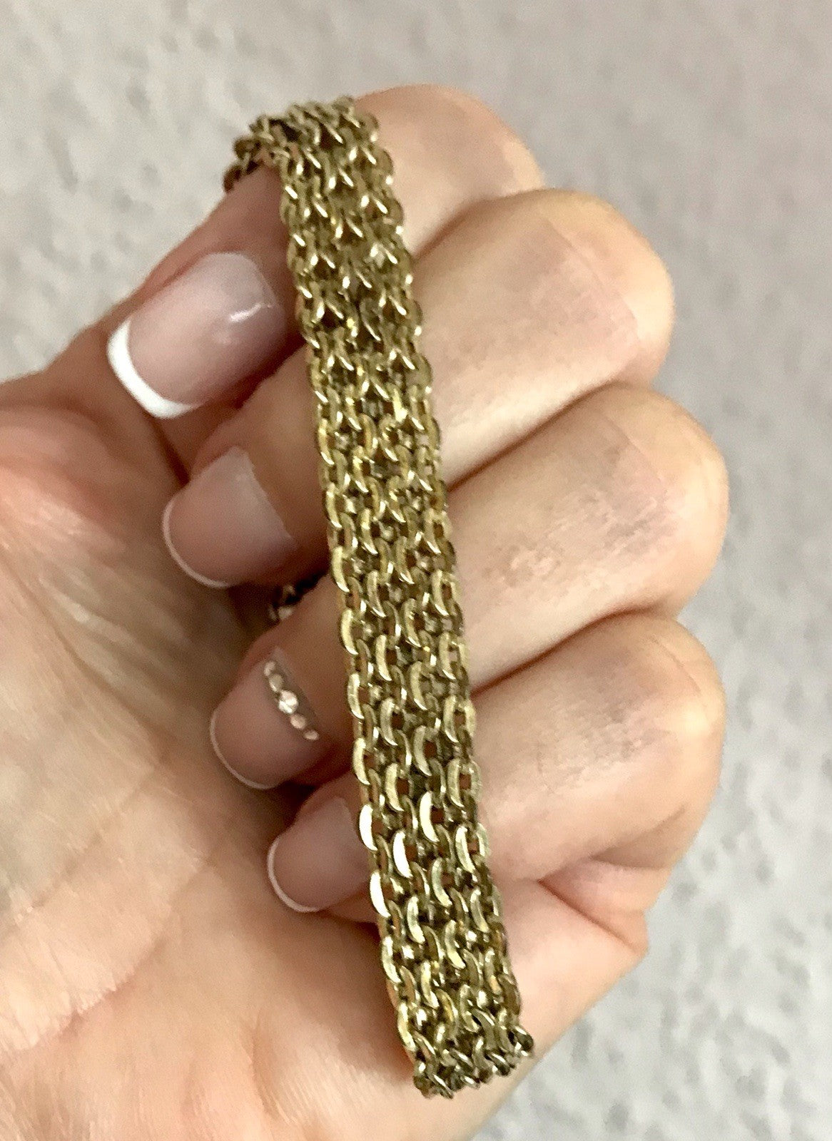 Vintage Teppicharmband Armband vergoldet Amerik. Doublè FBM